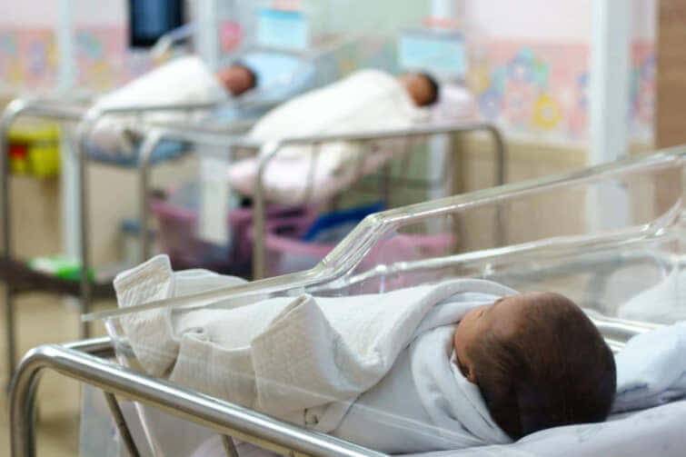 入院中の新生児