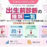 出生前診断の種類としてNIPT・コンバインド検査・クアトロ検査・羊水検査の特徴と違い、検査の選び方を紹介するアイキャッチ画像