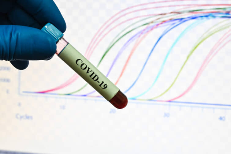 qPCRの曲線と血液検体