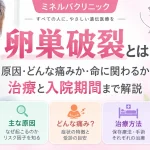卵巣破裂の原因・痛み・緊急性・治療方法・入院期間を解説するアイキャッチ