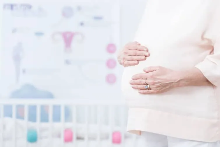 妊娠女性と女性器のイメージ