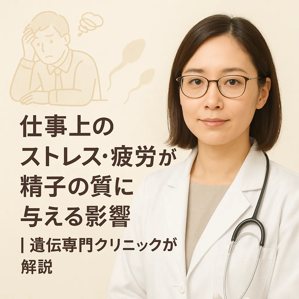 仕事上のストレス・疲労が精子の質に与える影響｜遺伝専門クリニックが解説