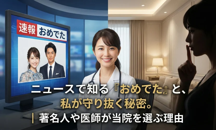 ニュースで知る「おめでた」と、私が守り抜く秘密。｜著名人や医師が当院を選ぶ理由
