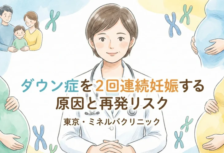 ダウン症を2回連続妊娠する原因と再発リスク|東京・ミネルバクリニック