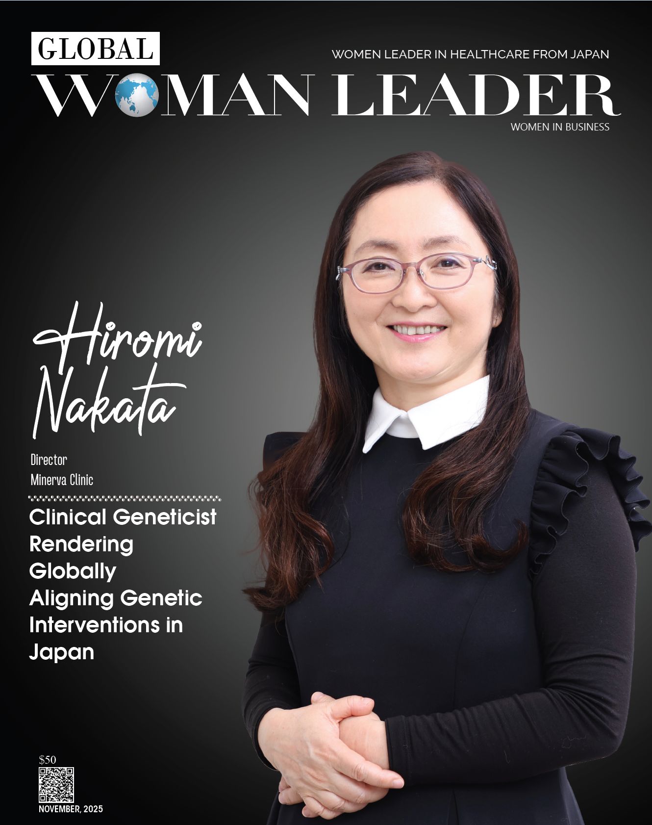 Global Woman Leader Magazine 表紙：日本のヘルスケア女性リーダー選出（ミネルバクリニック院長 仲田洋美）