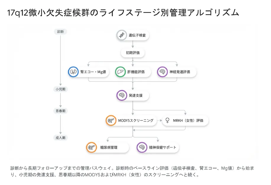 17q12微小欠失症候群のライフステージ別管理アルゴリズム