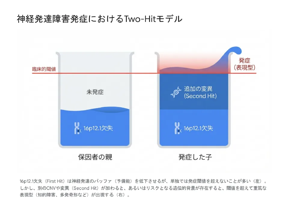 神経発達障害発症におけるtwo-hitモデル