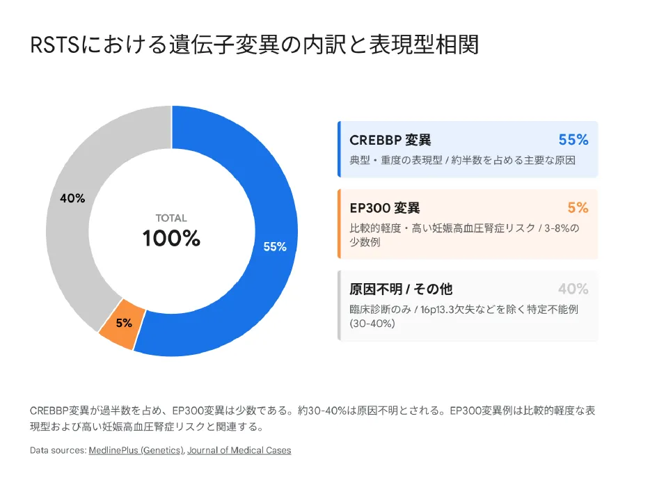 RSTSにおける遺伝子変異の内訳と表現型相関