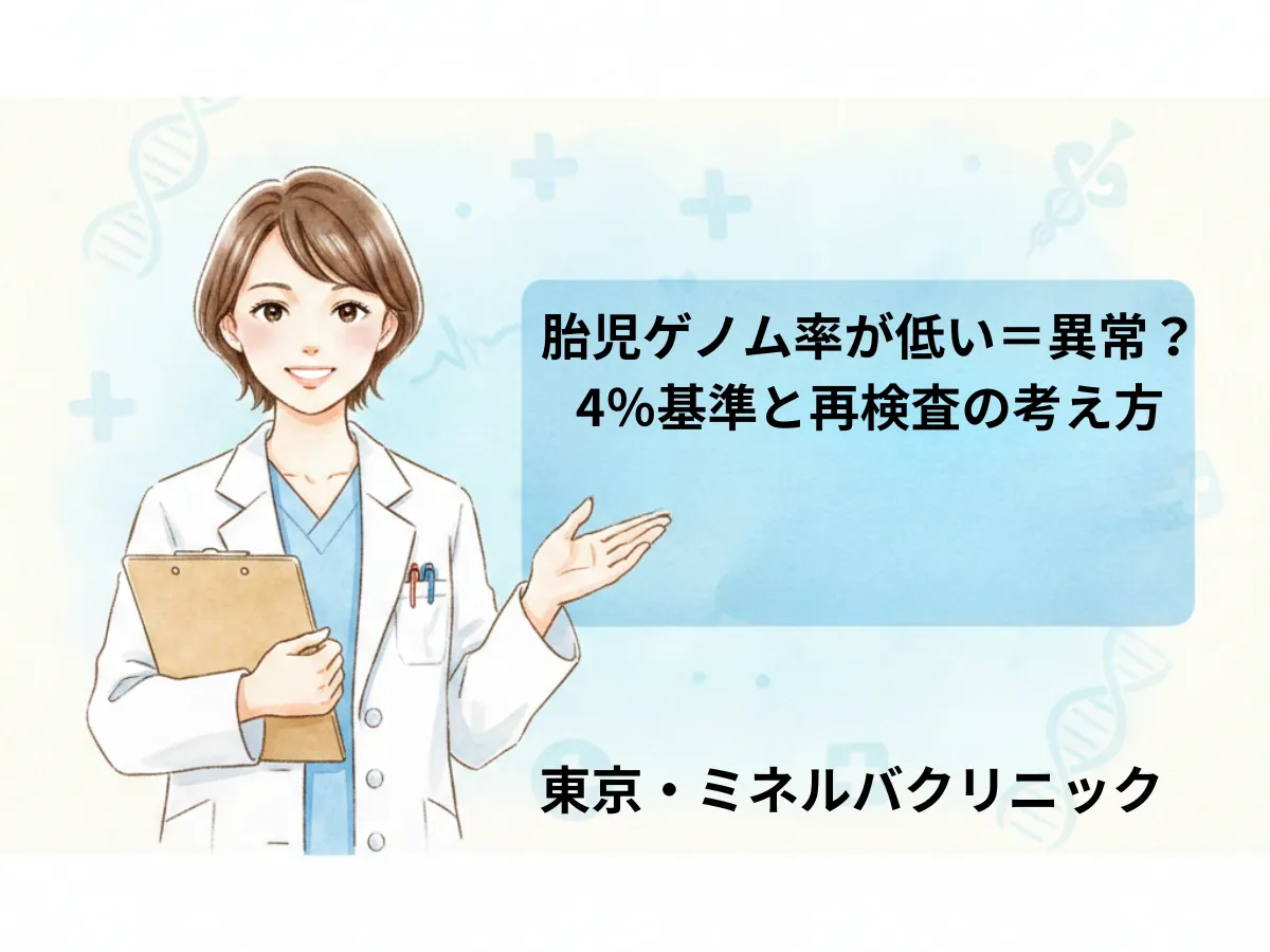 胎児ゲノム率が低い＝異常？4％基準と再検査の考え方