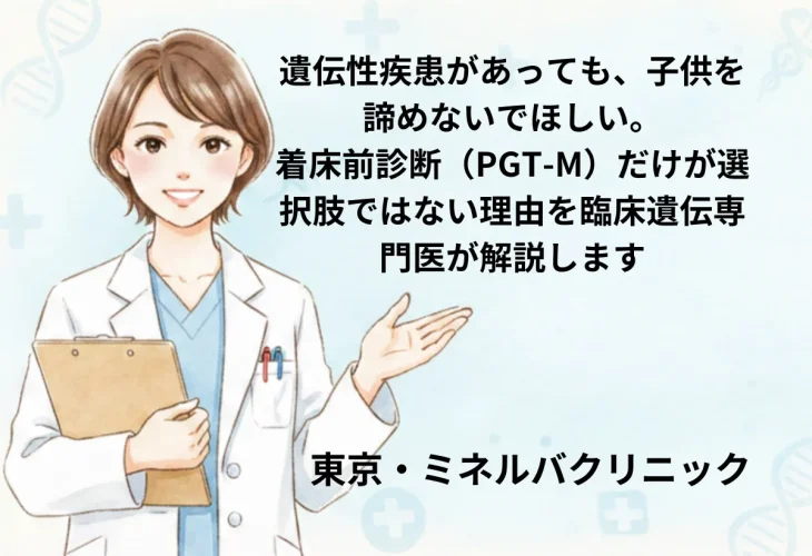 遺伝性疾患があっても、子供を諦めないでほしい。着床前診断（PGT-M）だけが選択肢ではない理由を臨床遺伝専門医が解説します