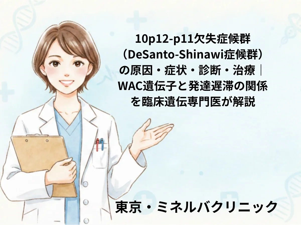 10p12-p11欠失症候群（DeSanto-Shinawi症候群）のイメージ