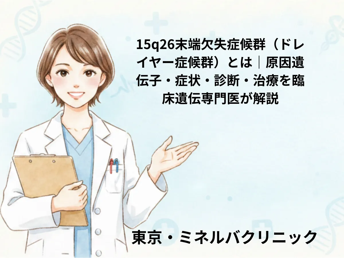 15q26末端欠失症候群(ドレイヤー症候群)のイメージ