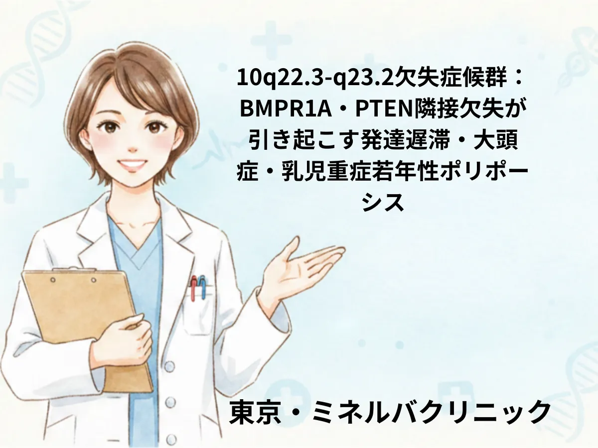10q22.3-q23.2欠失症候群のイメージ