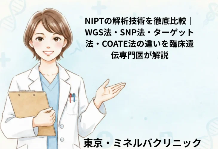 NIPTの解析技術を徹底比較｜WGS法・SNP法・ターゲット法・COATE法の違いを臨床遺伝専門医が解説