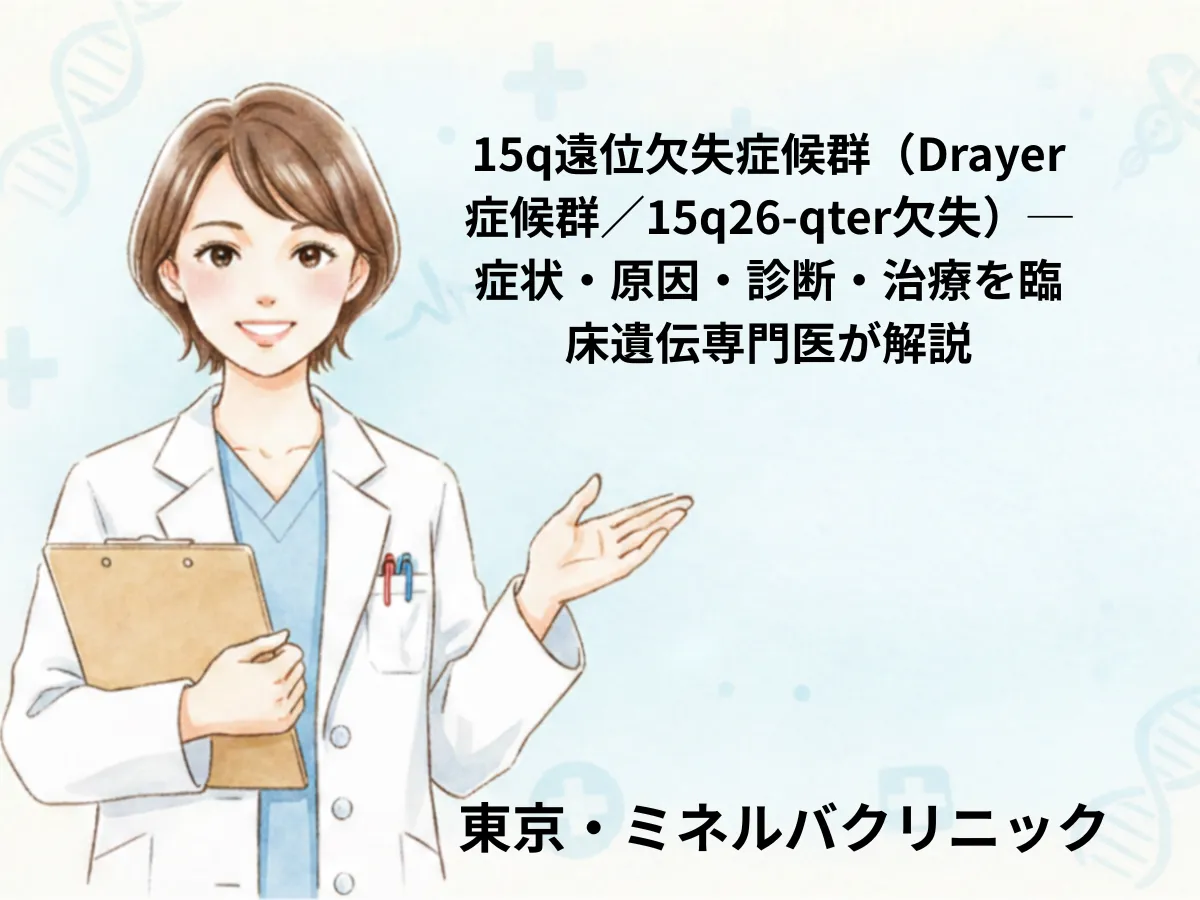 15q遠位欠失症候群(Drayer症候群)のイメージ