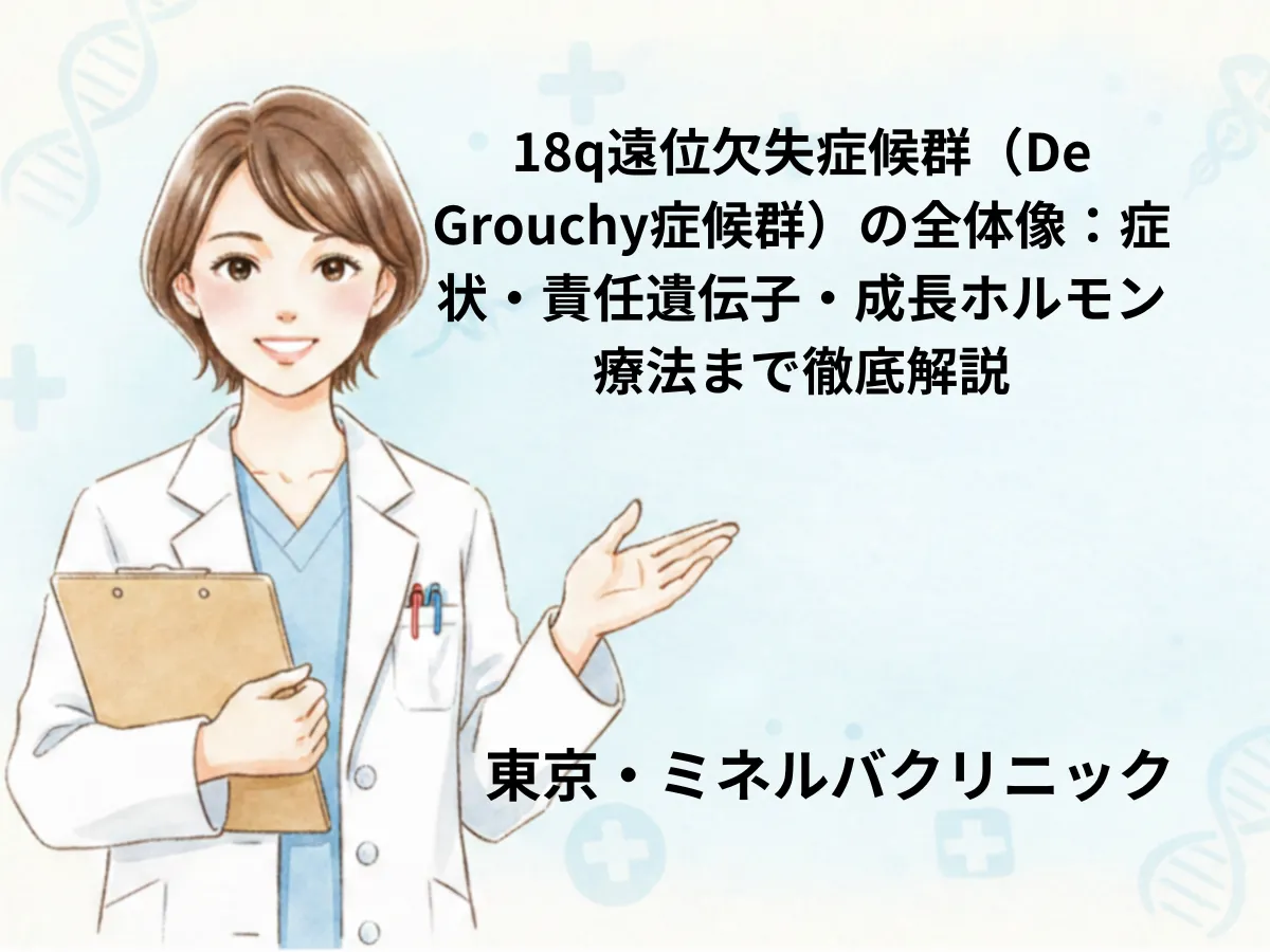 18q遠位欠失症候群(De Grouchy症候群)のイメージ