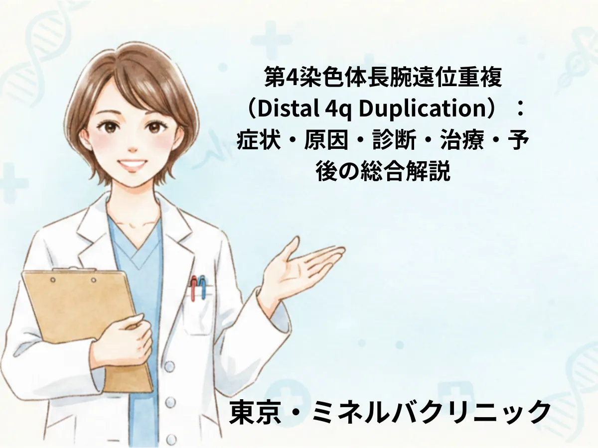 第4染色体長腕遠位重複(Distal 4q Duplication)のイメージ