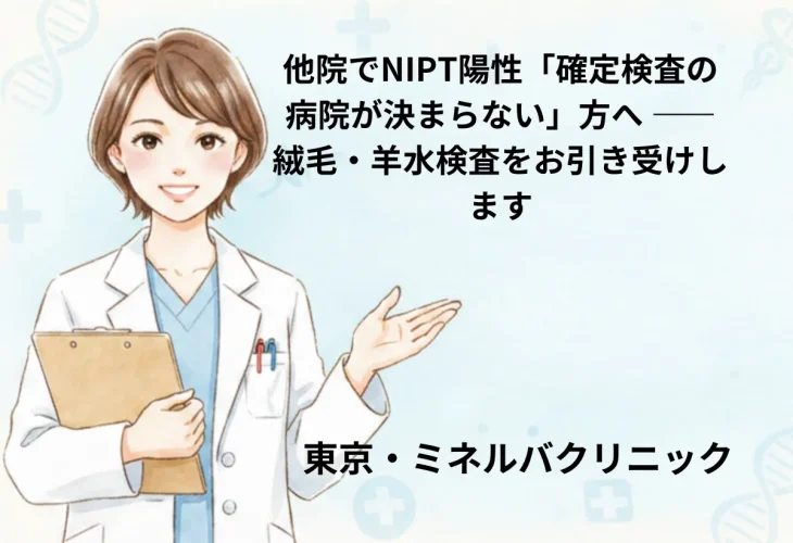 他院でNIPT陽性「確定検査の病院が決まらない」方へ ―― 絨毛・羊水検査をお引き受けします