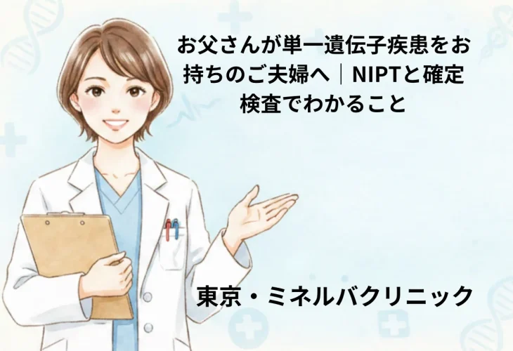 お父さんが単一遺伝子疾患をお持ちのご夫婦へ|NIPTと確定検査|ミネルバクリニック