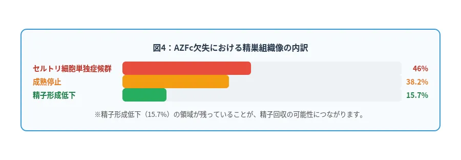 図4：AZFc欠失における精巣組織像の内訳