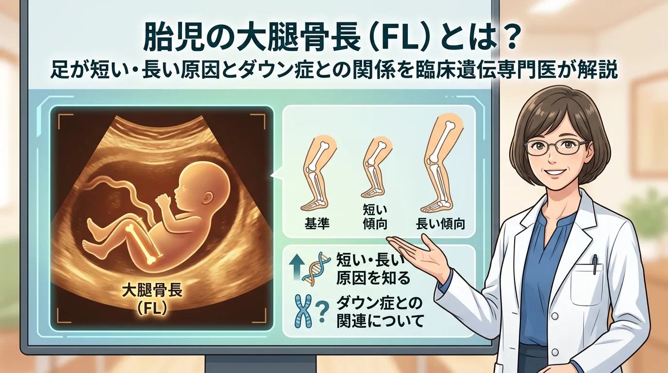 胎児の大腿骨長(FL)の測り方と、足が短い・長いと言われたときの考え方