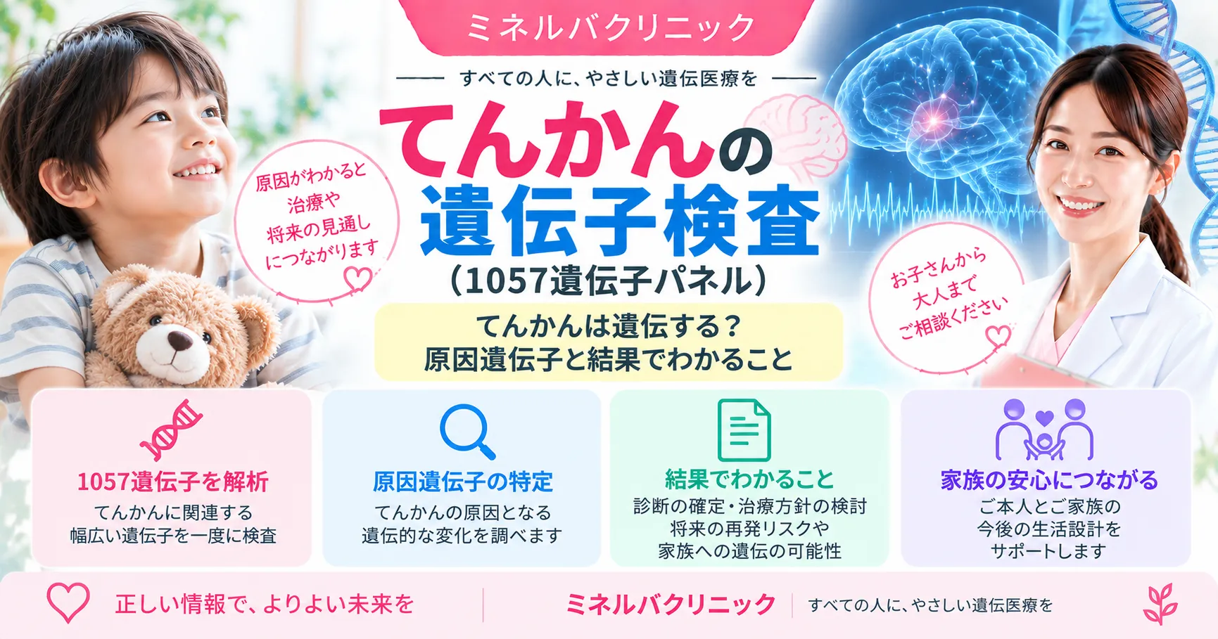 てんかんの遺伝子検査(1057遺伝子パネル) てんかんの遺伝子検査(1057遺伝子パネル)