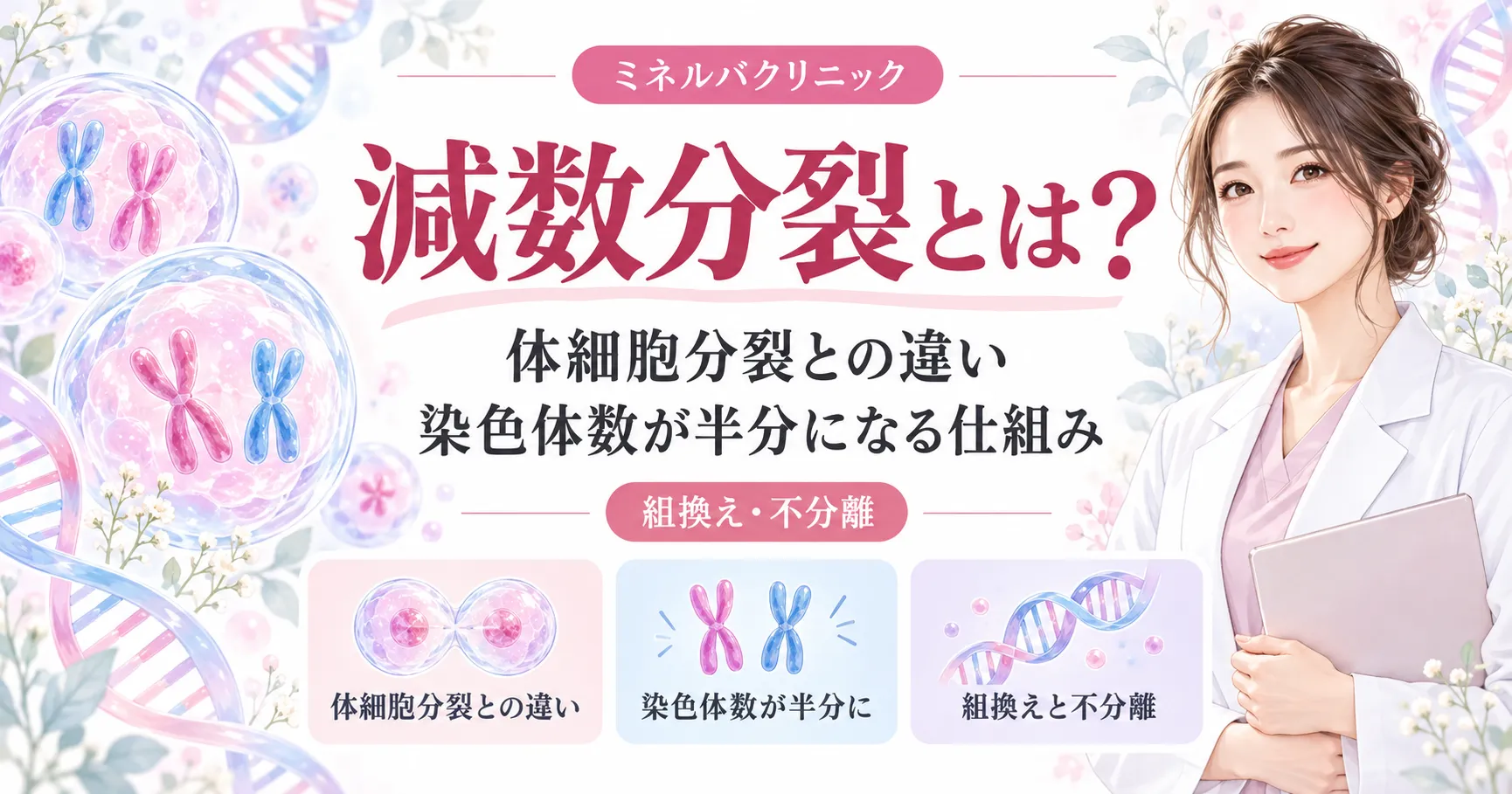 減数分裂の解説記事のアイキャッチ画像