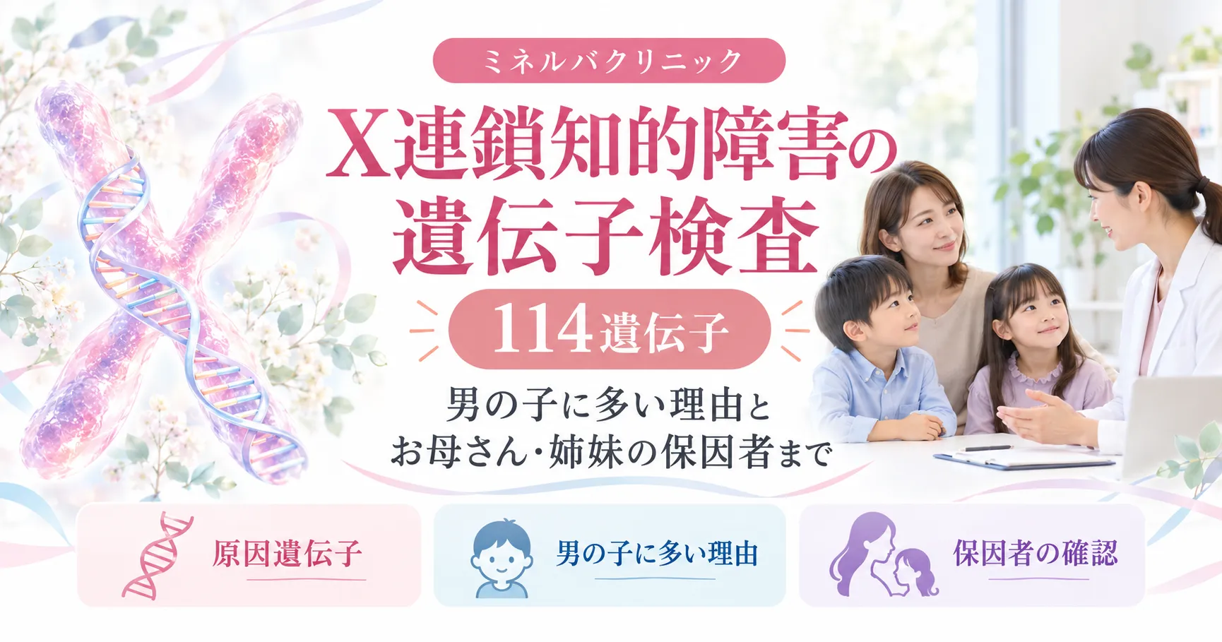 X連鎖知的障害の遺伝子検査(114遺伝子) X連鎖知的障害の遺伝子検査(114遺伝子)