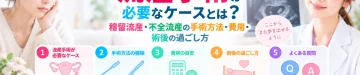 流産手術が必要になるケースについて、稽留流産・不全流産の手術方法や費用、術後の過ごし方を解説する記事のアイキャッチ