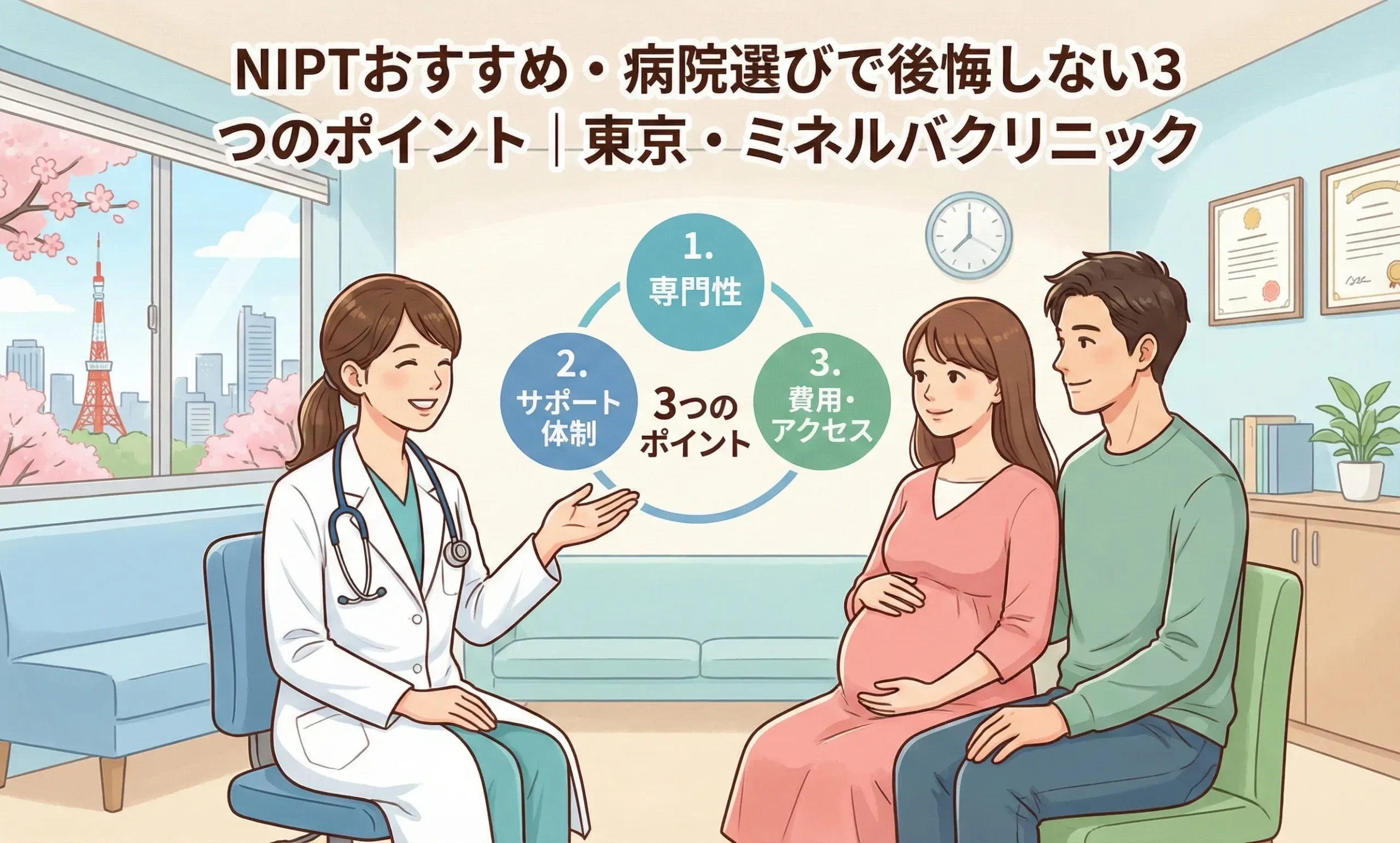 NIPTおすすめ・病院選びで後悔しない3つのポイント｜東京・ミネルバクリニック