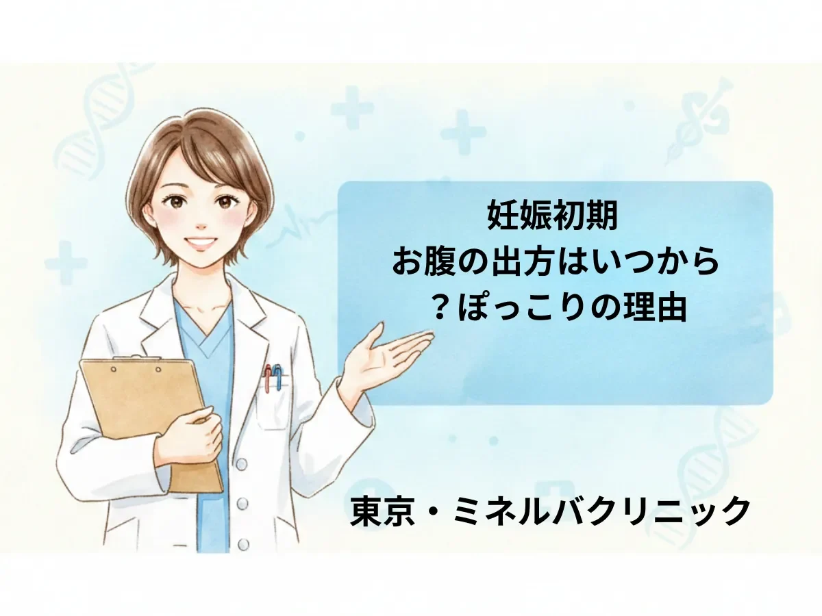 妊娠初期 お腹の出方はいつから？ぽっこりの理由