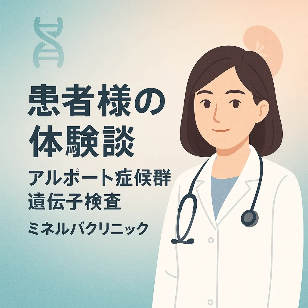 患者様の体験談 – アルポート症候群遺伝子検査 | ミネルバクリニック