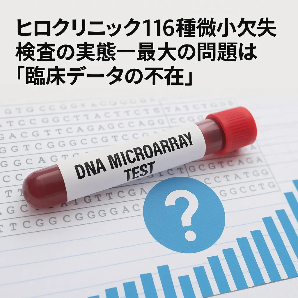 大手NIPTクリニック116種微小欠失検査の実態―最大の問題は「臨床データの不在」