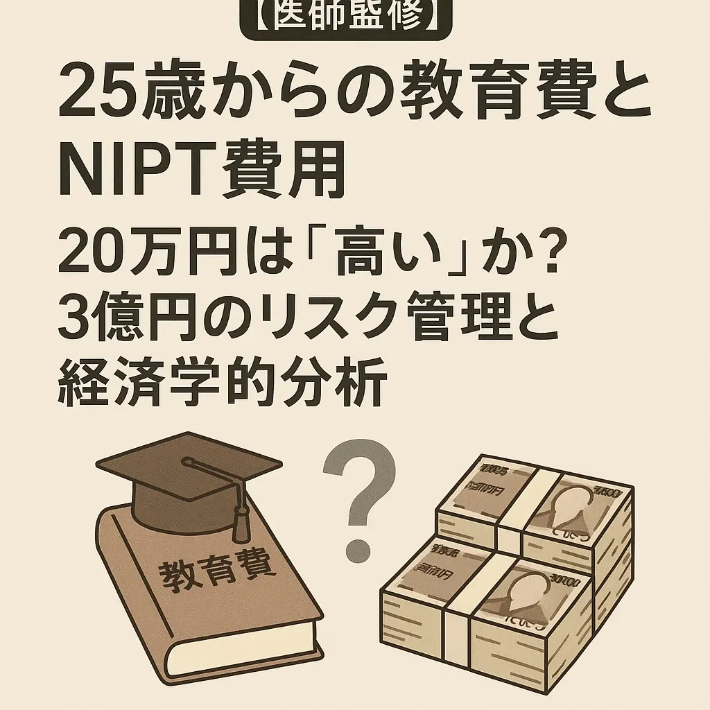 【医師監修】35歳からの教育費とNIPT費用｜20万円は「高い」か？3億円のリスク管理と経済学的分析