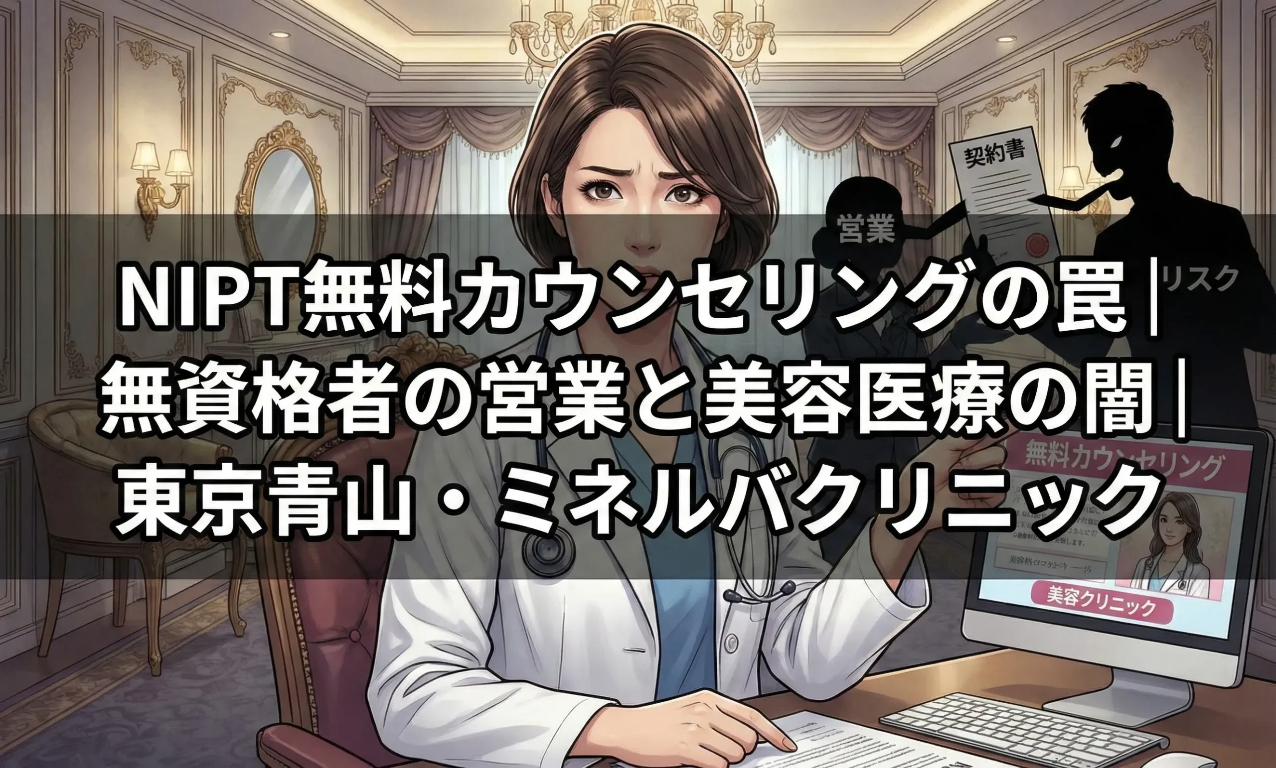 NIPT無料カウンセリングの罠｜無資格者の営業と美容医療の闇｜東京青山・ミネルバクリニック