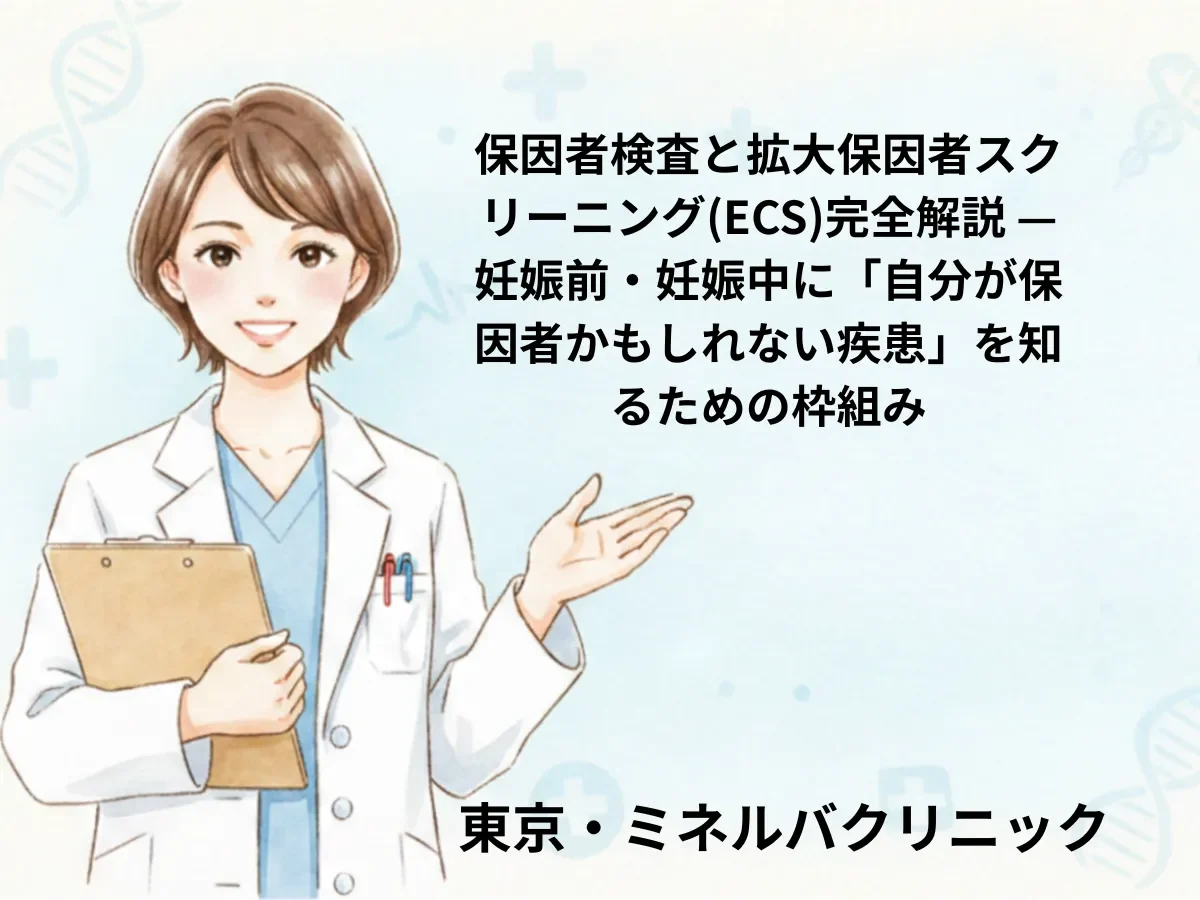 保因者検査と拡大保因者スクリーニング(ECS)完全解説 — 妊娠前・妊娠中に「自分が保因者かもしれない疾患」を知るための枠組み