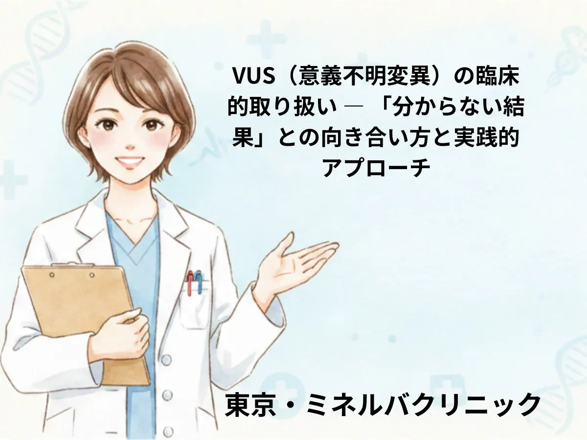VUS（意義不明変異）の臨床的取り扱い ― 「分からない結果」との向き合い方と実践的アプローチ