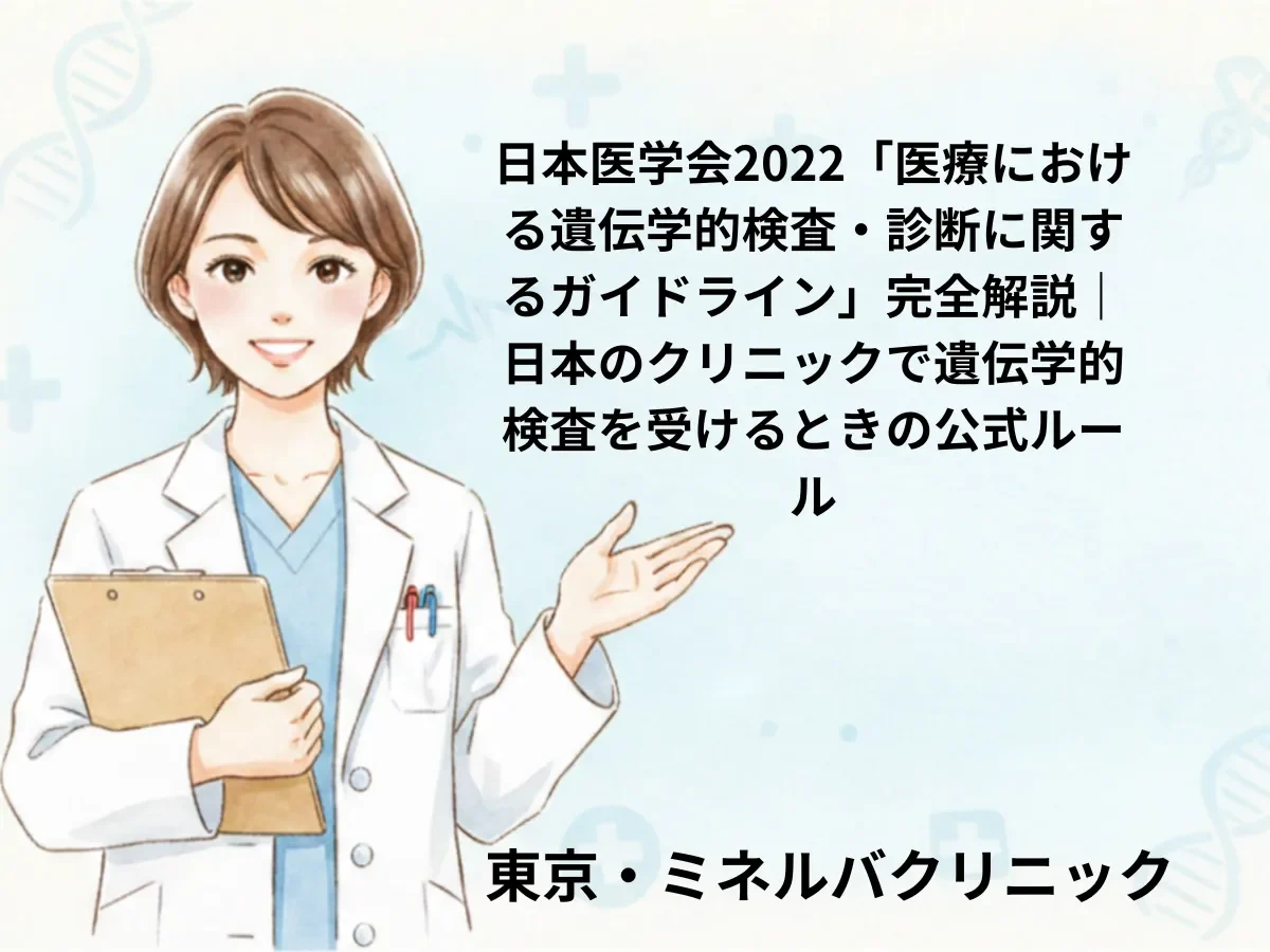 日本医学会2022「医療における遺伝学的検査・診断に関するガイドライン」完全解説｜日本のクリニックで遺伝学的検査を受けるときの公式ルール