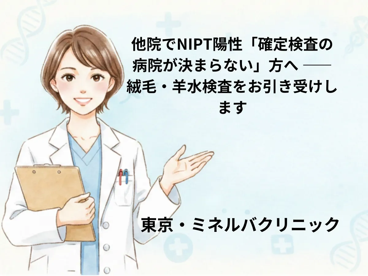 他院でNIPT陽性「確定検査の病院が決まらない」方へ ―― 絨毛・羊水検査をお引き受けします